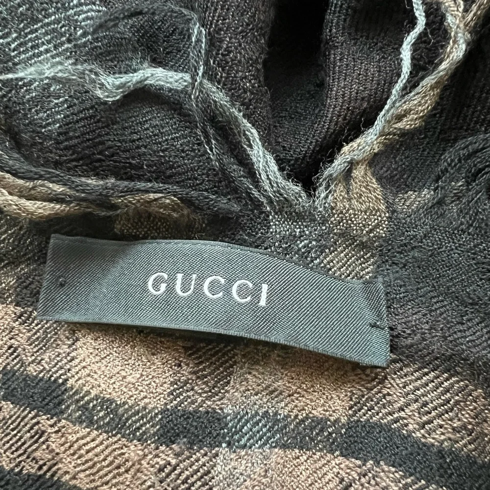 GUCCI Wool/Silk Scarf 50”x50” - Picture 5 of 5